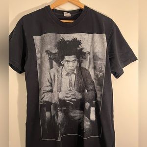 RARE  Supreme X Jean Michel Basquiat Portrait Tee 2013 Black Size L